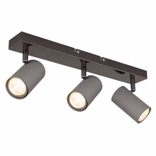 Globo Lighting Grey Adjustable Metal Ceiling Spotlight for Living Room and Kitchen