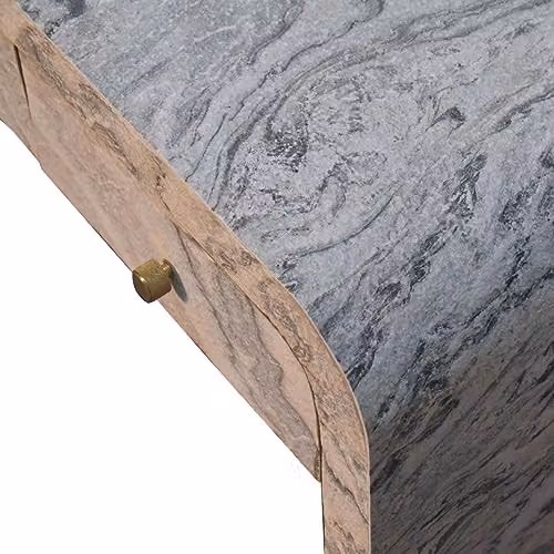 Artisan Furniture Art Nouveau Mango Wood Coffee Table, Brown, W/D/H: 80 x 50 x 40 cm – 3