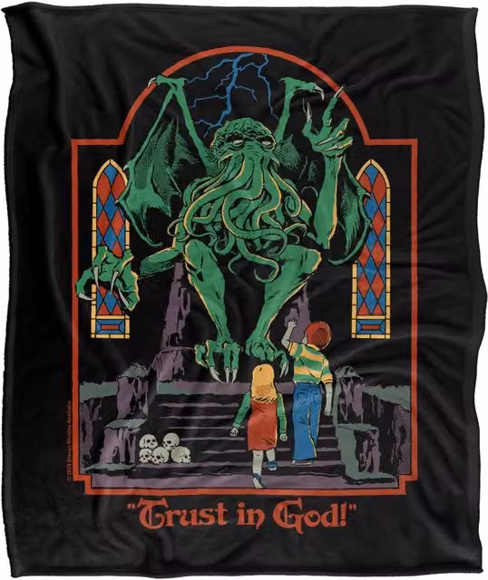 Steven Rhodes Trust In God Multicolour Super Soft Fleece Throw Blanket W/D/H: 152 x 127 cm – 1
