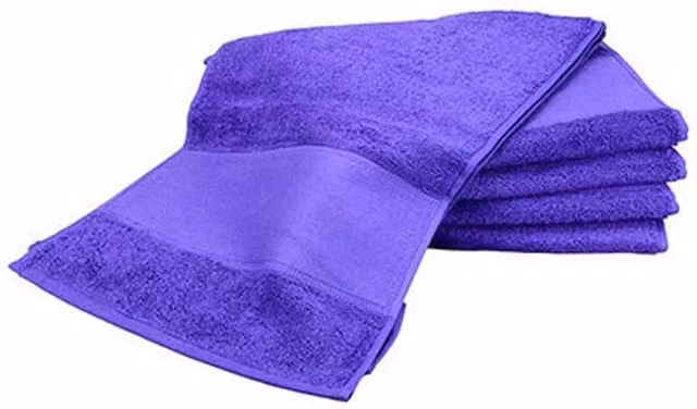 ARTG Personalised Purple Cotton Terry Sports Towel, W: 140 cm x H: 45 cm x D: 30 cm – 1