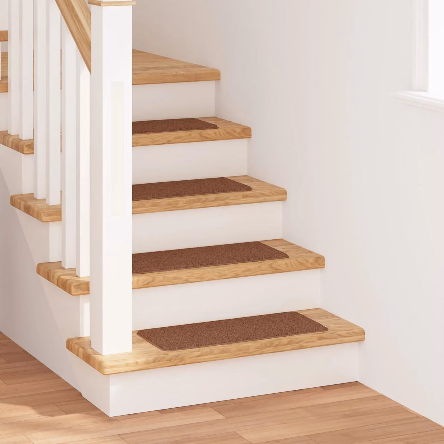 Berkfield Home Non-Slip Stair Mats with Latex Backing, Yellow, W: 25 cm, L: 60 cm – 1