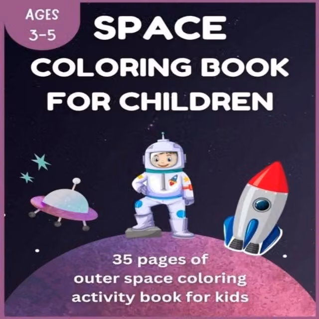 David Fletcher Space Colouring Book for Children Ages 3-5, Multicolour