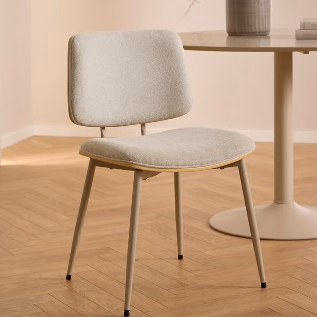 Furniture To Go Owen Dining Chairs in Beige Apia Fabric, Set of 2