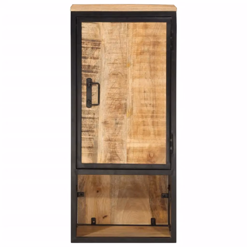 Berkfield Home Industrial Bathroom Cabinet in Brown Solid Mango Wood and Iron, W/D/H: 40 x 27 x 90 cm – 3