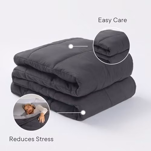 OHS Sensory Sleep Therapy Weighted Blanket, Anthracite Grey, 6kg, W: 125 cm, L: 180 cm – 2