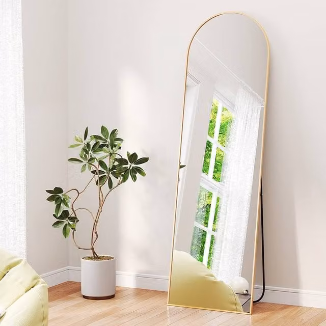 Levede Full Length Mirror, Gold, H 165 cm x W 60 cm – 1