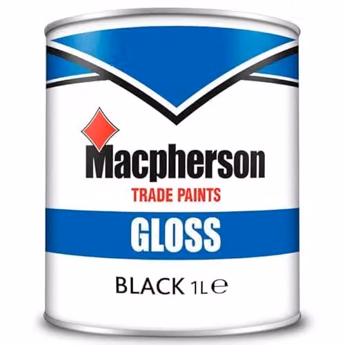 Macpherson Gloss Opaque Black Paint, 1 l