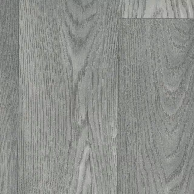 IVC Grey Wood Effect Cushion Backed Vinyl Flooring Sheet, 2.0mm Thickness, W: 200 cm, L: 900 cm