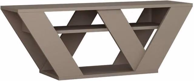 CALICOSY Pipralla TV Stand with 3 Shelves, Beige, W: 110 cm, D: 40 cm, H: 30 cm