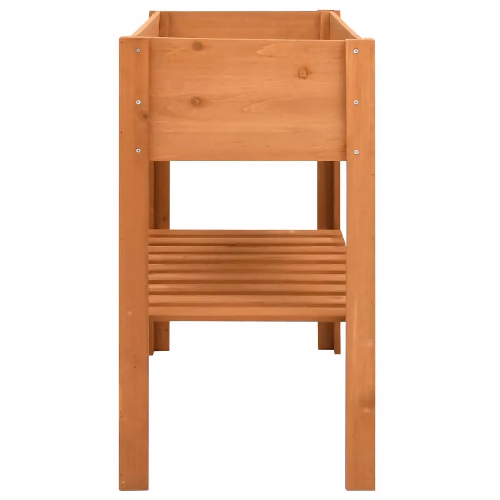 Berkfield Home Rustic Firwood Planter in Brown, W/D/H: 88 x 43 x 80 cm – 3