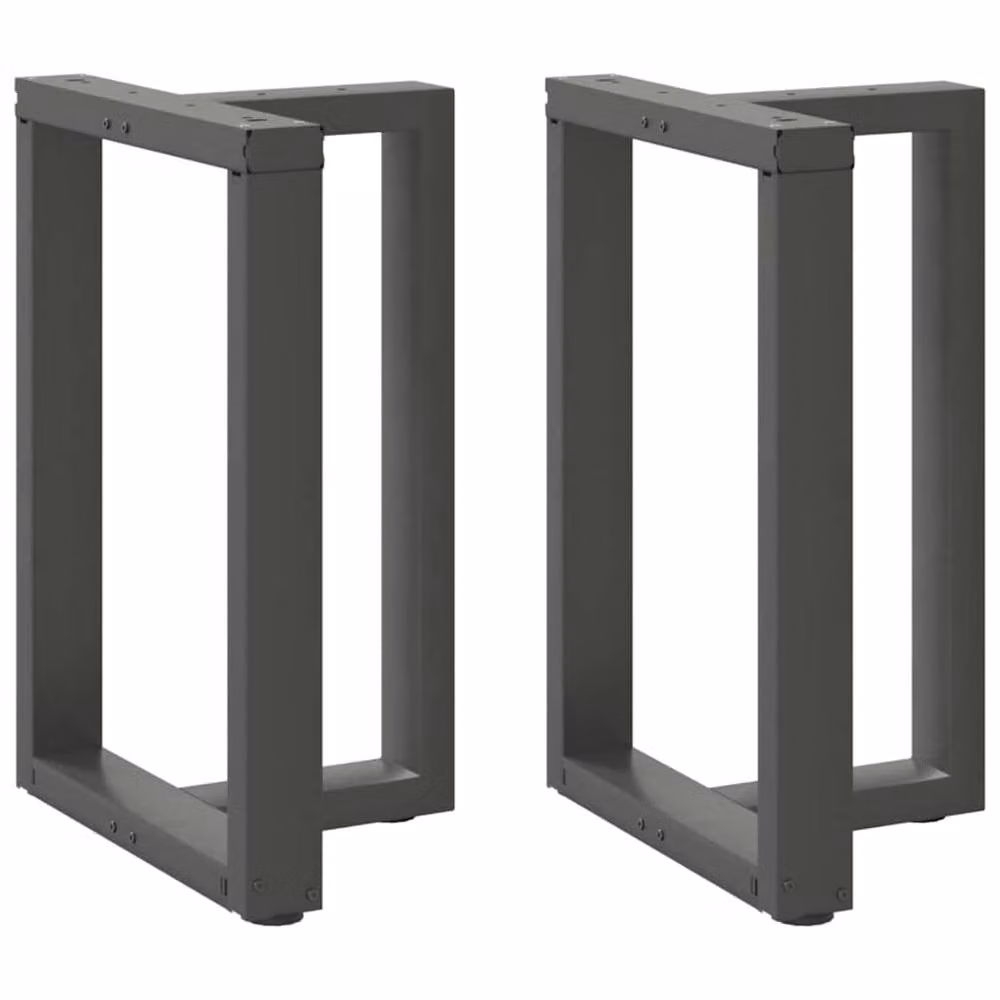Berkfield Home T-Shaped Dining Table Legs, 2 Piece Steel Set in Anthracite Grey, W: 60 cm, D: 35 cm, H: 72-73 cm – 1