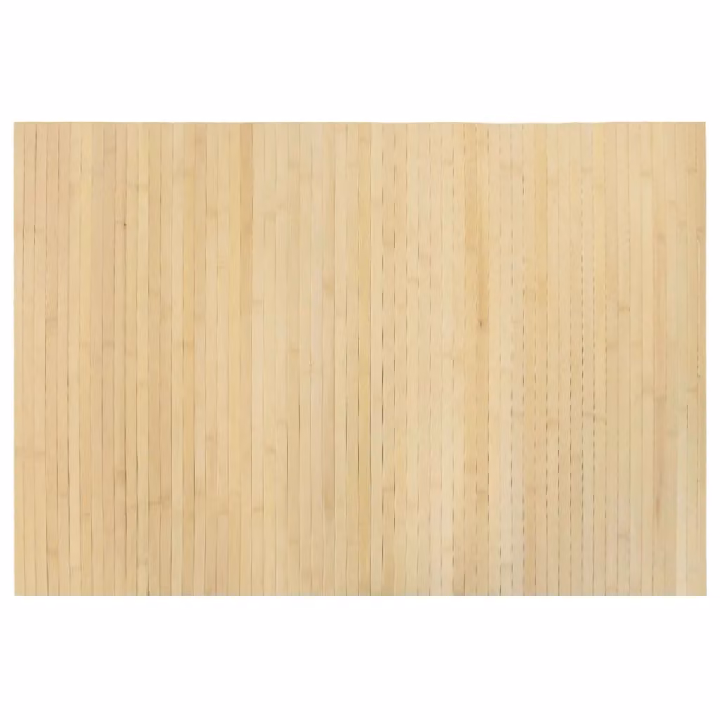 Berkfield Home Rectangular Bamboo Rug in Beige, W: 70 cm x D: 100 cm – 2