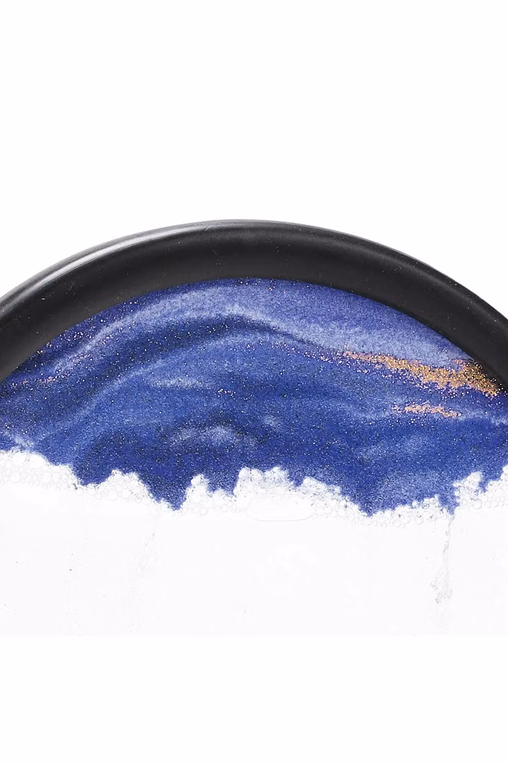 Living and Home Blue Round Moving Sand Art Picture with Modern Abstract Nature Landscape Design – 4