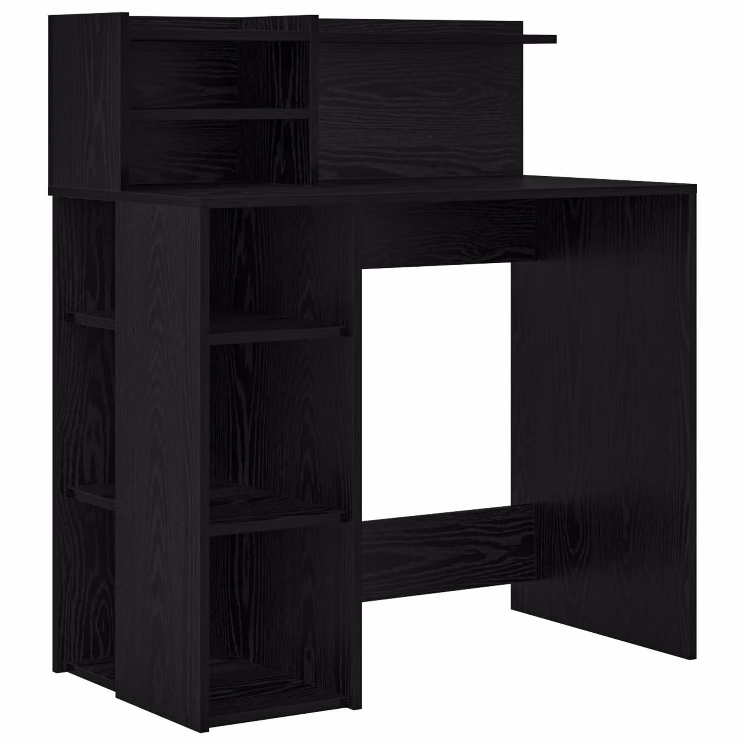 Berkfield Modern Writing Desk with Storage in Black Oak, W/D/H: 90 x 48 x 101.5 cm – 2