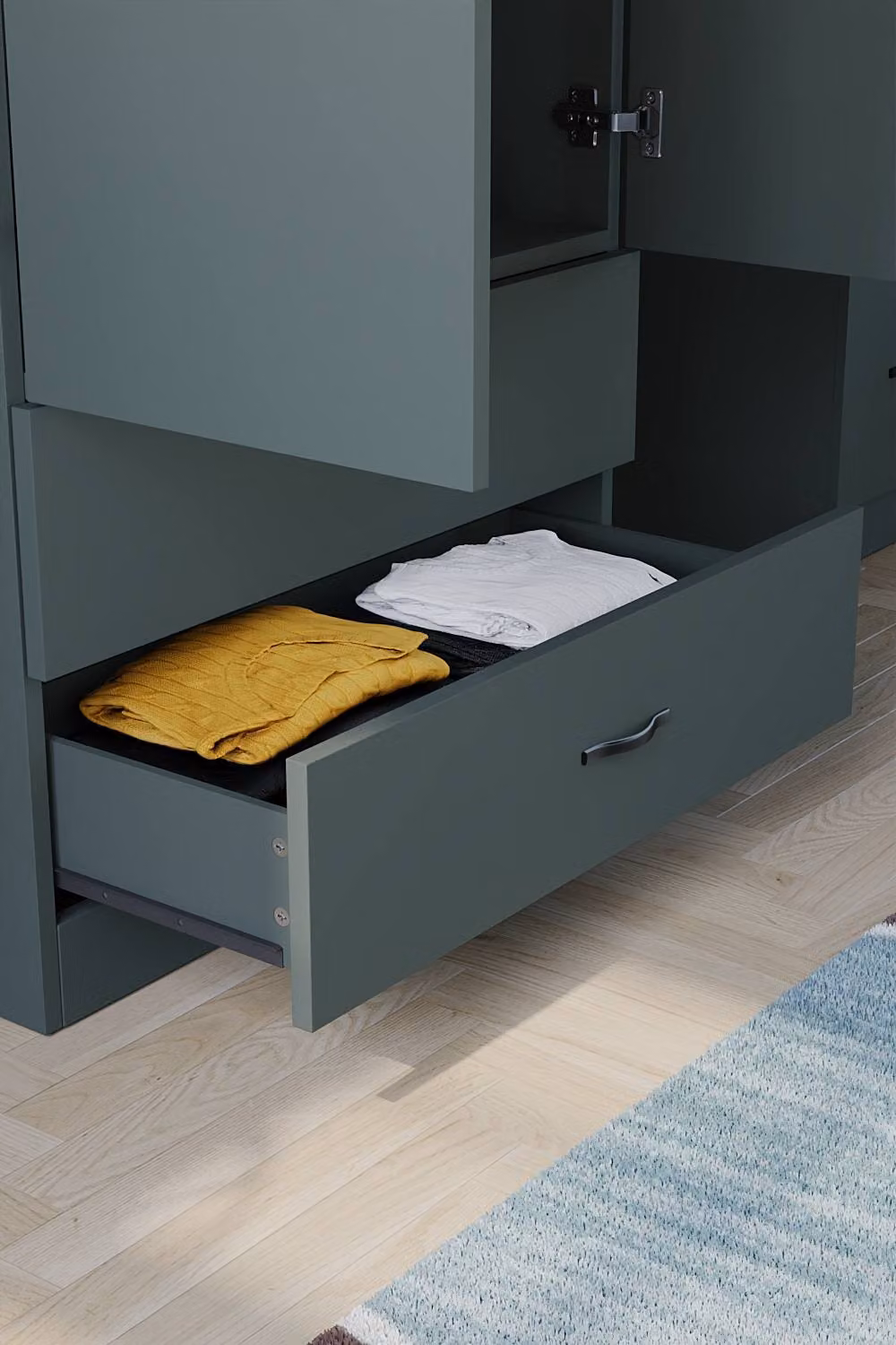 HD Designs Riano Modern 2 Door and 2 Drawer Wardrobe in Green – 6