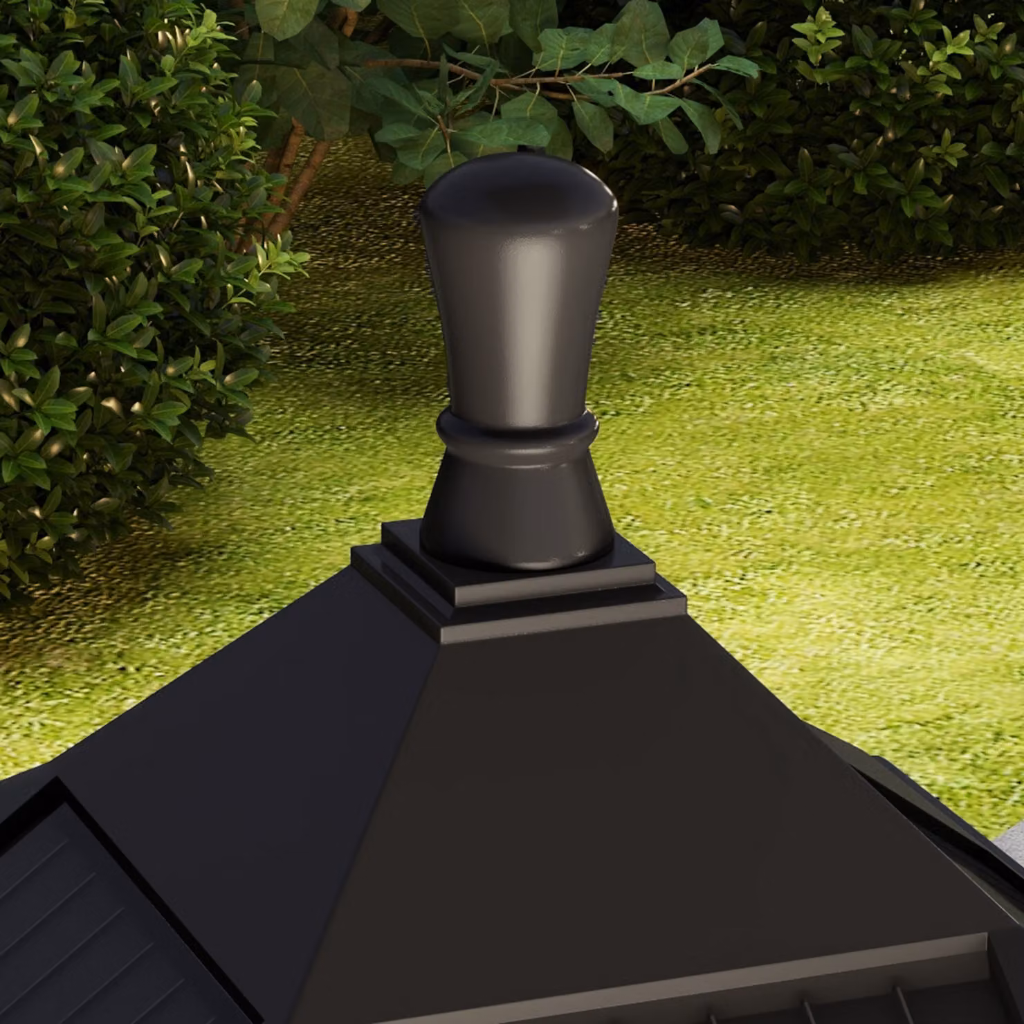 Outsunny Solar LED Garden Post Light, Waterproof IP44 Outdoor Lantern in Black with Cool White Light, Height: 130 cm – 7