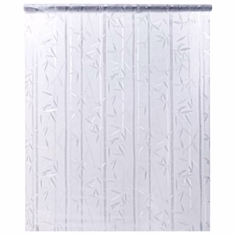 Berkfield Home Frosted Bamboo Pattern Window Film, White, W: 90 cm, L: 500 cm