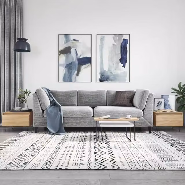 Berkfield Home Set of 2 Sonoma Oak Coffee Tables in Brown, W/D/H: 50 x 46 x 35 cm – 1