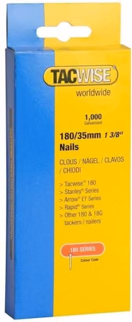 Tacwise Galvanised Silver Nails, Pack of 1000