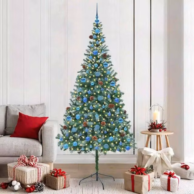 Berkfield Home Artificial Green Christmas Tree with Stand, Height: 210 cm