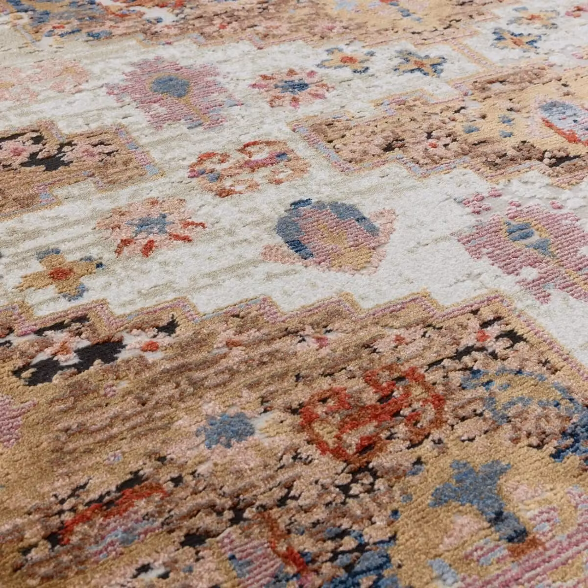 The Rug Shop UK Beige Border Traditional Persian Geometric Easy To Clean Rug, W: 195 cm, D: 290 cm – 2