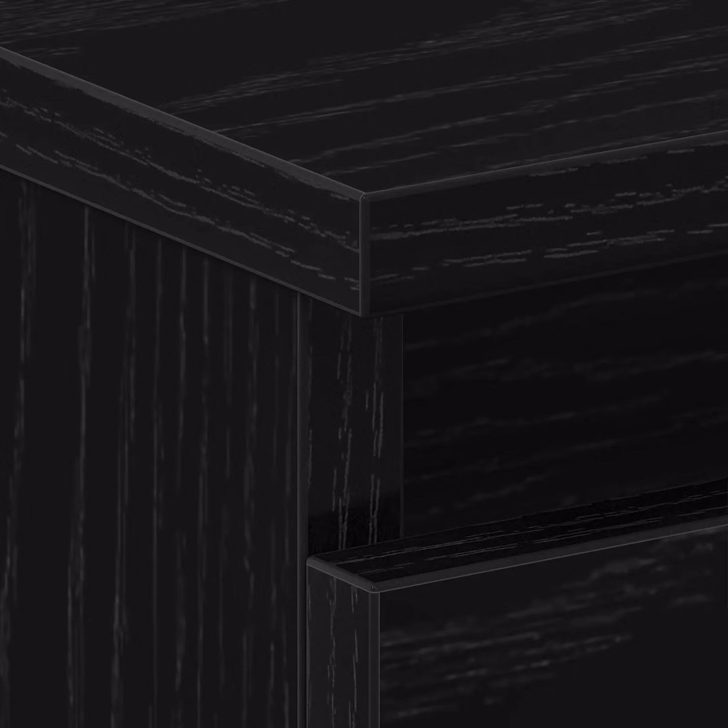 Berkfield Home Nightstand in Black Oak, W/D/H: 40 x 35 x 62.5 cm – 6