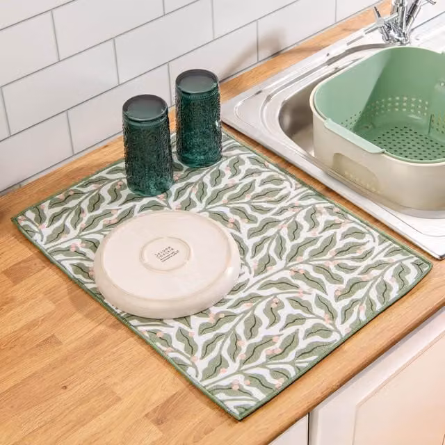 My Home Microfibre Drying Mat in Green