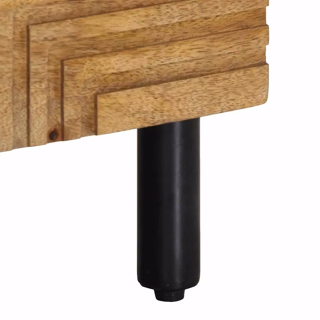 Berkfield Home Brown Mango Wood Bedside Cabinet W/D/H: 50 x 33 x 60 cm – 6