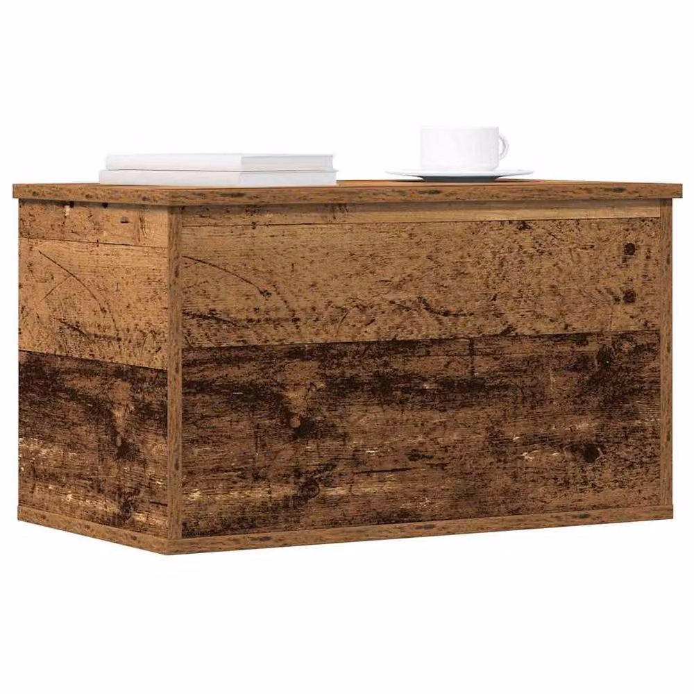 Berkfield Home Old Wood Storage Box in Brown, W/D/H: 60 x 35 x 35 cm – 3