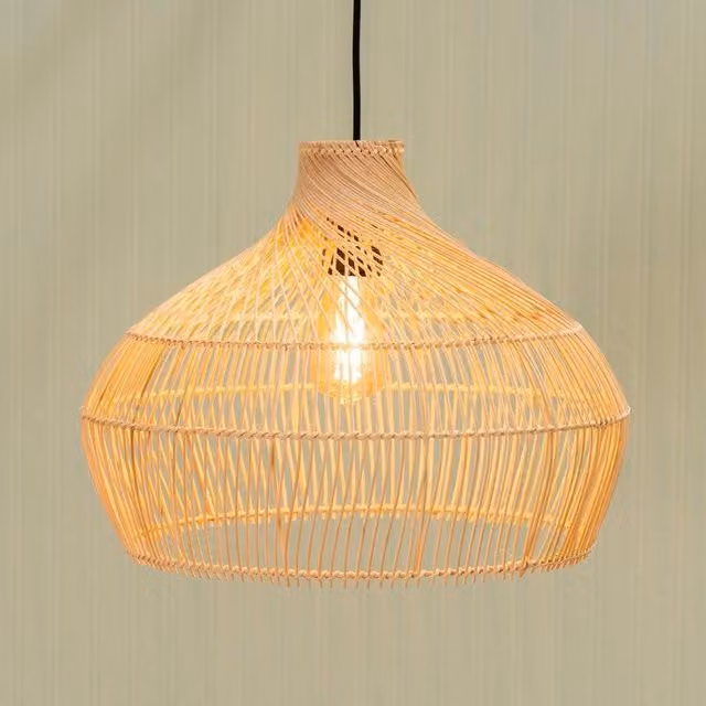 ValueLights Natural Rattan Twisted Wicker Ceiling Light Shade in Beige and Brown, Width: 45.5 cm – 2