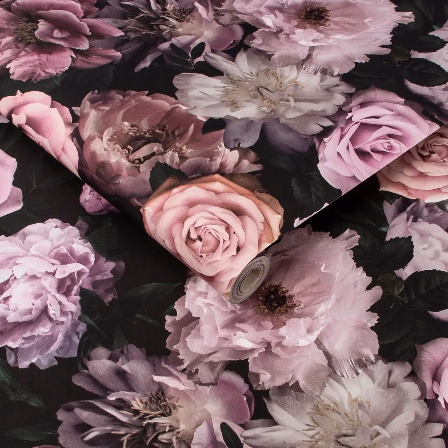 Fresco Pandor Drama Floral Wallpaper in Pink and Purple, Width: 52 cm – 3