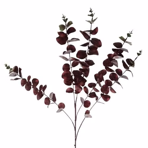Leaf 100cm Artificial Eucalyptus Foliage in Red – 1
