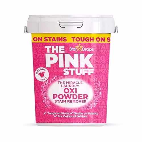 Stardrops The Pink Stuff Miracle Laundry Oxi Powder Stain Remover for Colours 1kg