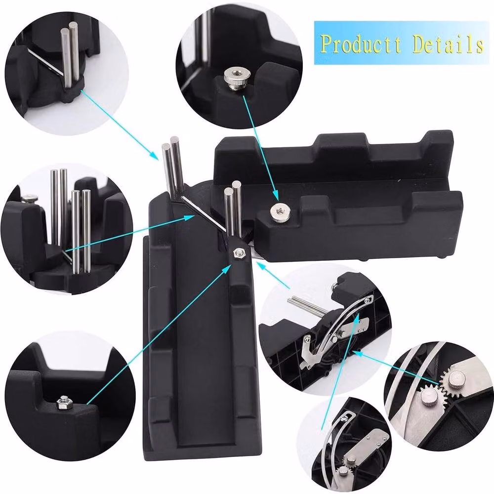 FLAVORA 2 in 1 Mitre Measuring Cutting Tool, Black, W: 1000 cm, H: 52 cm – 4