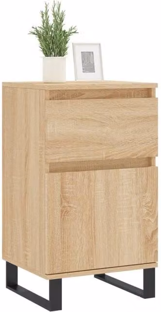 Berkfield Home Sonoma Oak Sideboard in Light Brown, W/D/H: 40 x 35 x 70 cm – 1
