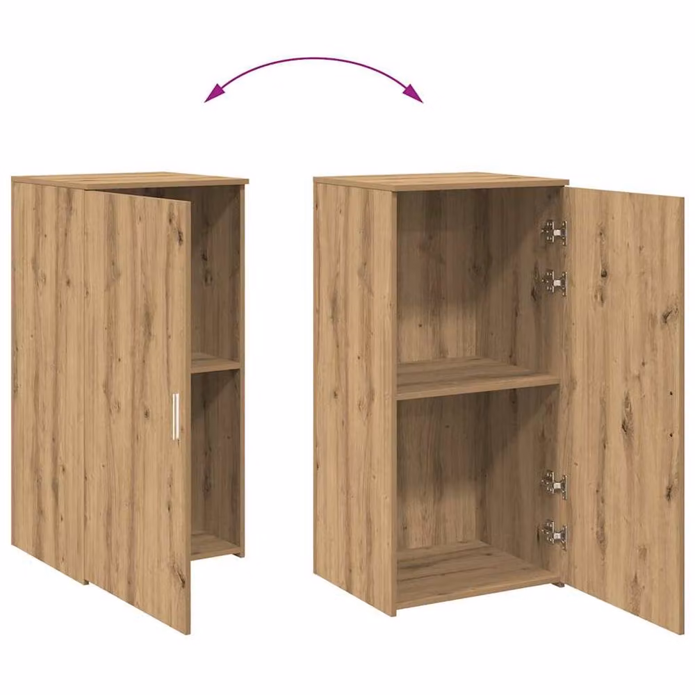Berkfield Home Artisan Oak Storage Cabinet in Brown, W/D/H: 50 x 45 x 103.5 cm – 3
