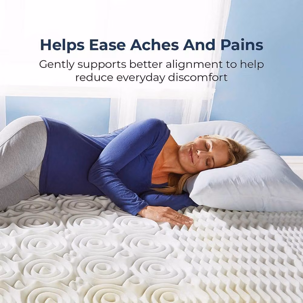 Coopers of Stortford Memory Foam Mattress Topper in White – 2