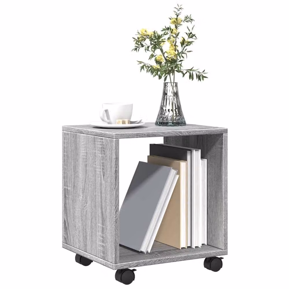 Berkfield Home vidaXL Rolling Cabinet in Grey Sonoma, W/D/H: 37 x 33 x 42.5 cm – 3