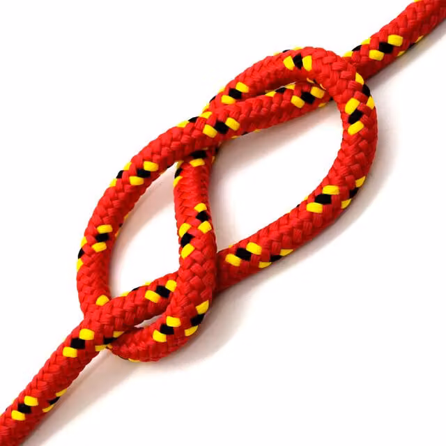 Sola Red and Black Solid Braided Polypropylene Rope, 12mm x 100m