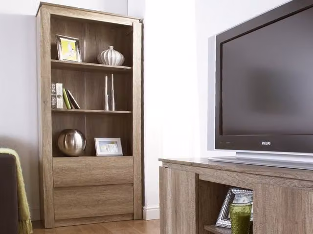 GFW Modern Brown Wood Bookcase – 1