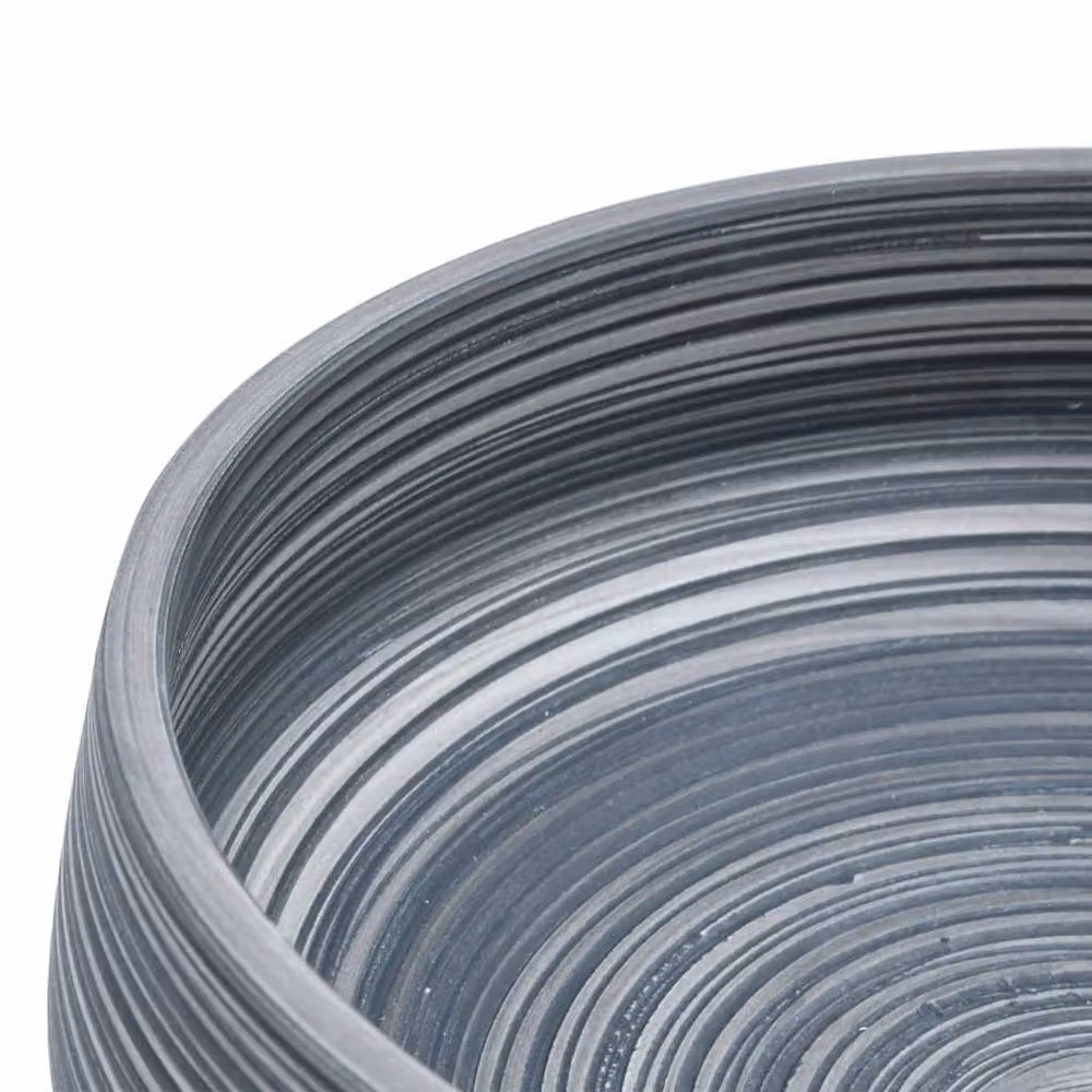 Berkfield Home Grey Round Ceramic Countertop Basin, Diameter: 41 cm, Height: 14 cm – 4