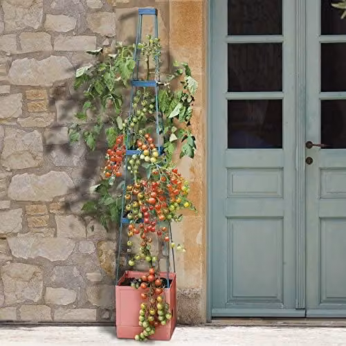 Garden Grow Self Watering 4 Tier Jumbo Tomato Tower Planter, Brown, Height: 150 cm – 2