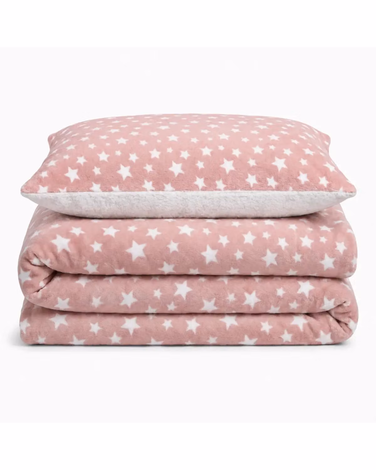 Velosso Teddy Stars Duvet Cover and Pillowcase Set in Pink, Single Size (90 x 200 cm) – 2