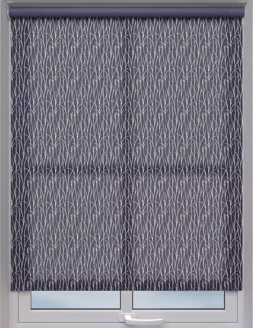 Terrys Oslo Made to Measure Semi-Transparent Graphic Roller Blind in Nature Blue