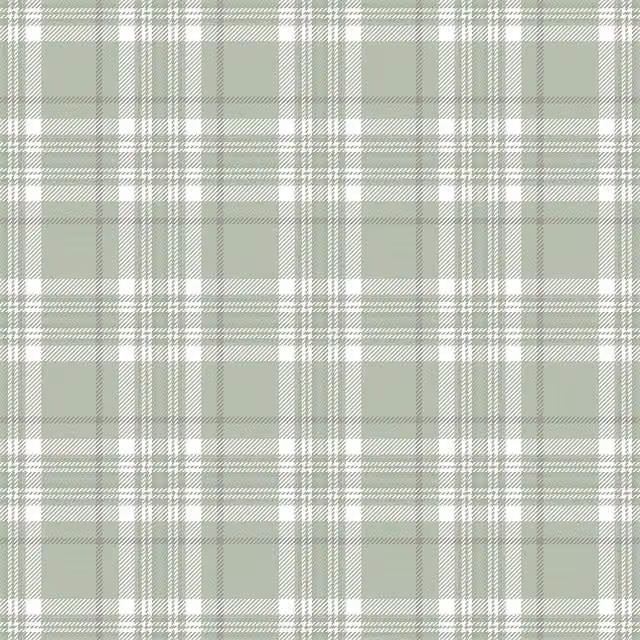I Love Wallpaper Classic Checked Wallpaper Sample in Green