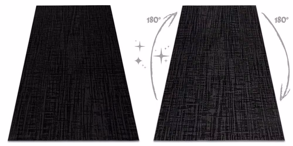 RugsX Aura Geometric Minimalist Rug in Black, W: 160 cm, D: 220 cm – 2