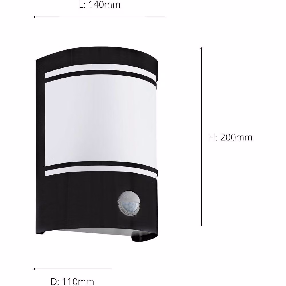 Loops Modern Black Wall Light with E27 Socket for Living Room, Bedroom or Hallway – 4