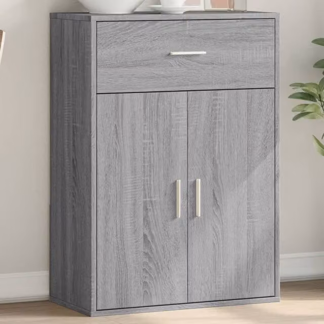 Berkfield Home Grey Sonoma Sideboard in Engineered Wood W/D/H: 60 x 30 x 84 cm