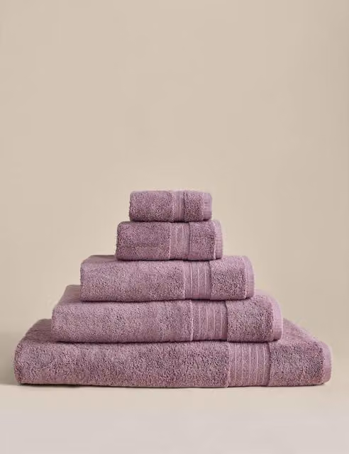 M&S Egyptian Cotton Terry Towel in Purple