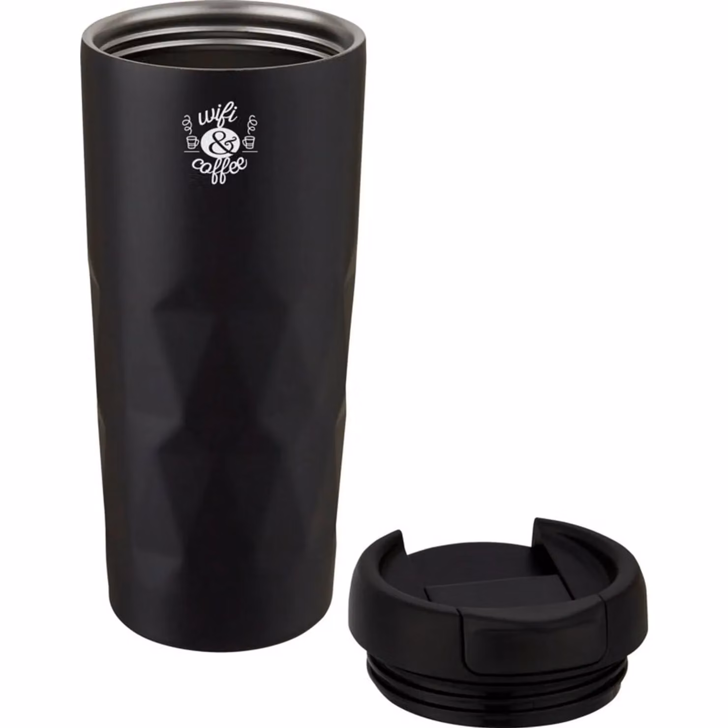 Avenue Prism Geometric Insulated Tumbler in Black, 450 ml – 3